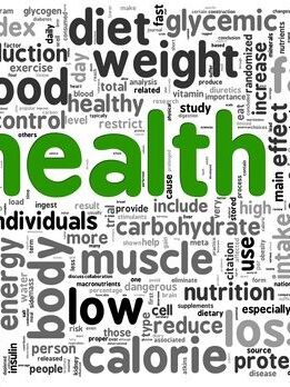 Health concept in tag cloud