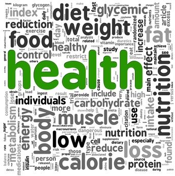 Health concept in tag cloud