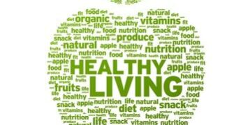 Healthy Living Apple Illustration