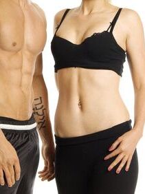 Man and woman’s torsos