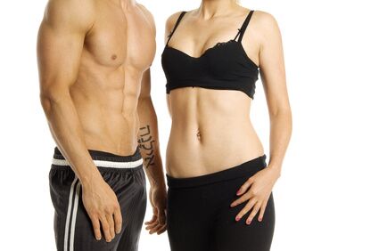Man and woman’s torsos